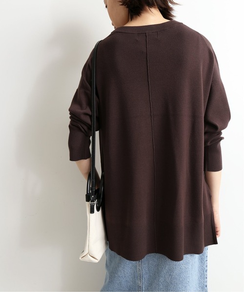 SLOBE IENA（スローブイエナ）の「総針クルーネックプルオーバー【手洗い可能】◆（ニット/セーター・レディース・アイボリー/ベージュ/グリーン/ブラウン・FREE）」の16枚目の写真