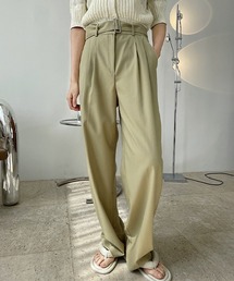 【chuclla】【2021/SS】Buckle belt 2tuck slacks chw1488