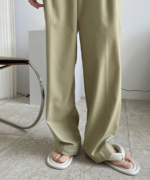 chuclla（チュクラ）の「【chuclla】【2021/SS】Buckle belt 2tuck slacks chw1488（スラックス・レディース・グリーン・L/S/M）」の7枚目の写真