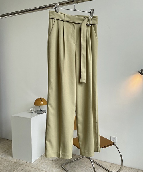 chuclla（チュクラ）の「【chuclla】【2021/SS】Buckle belt 2tuck slacks chw1488（スラックス・レディース・グリーン・L/S/M）」の18枚目の写真