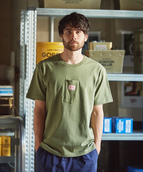 BIG MIKE(ビッグマイク)の「BIG MIKE SUNGLASSES POCKET TEE (中央) (ビッグマイク ポケットT)(5colors)(102028501)(Tシャツ/カットソー・メンズ・ホワイト/ブラック/ネイビー/オリーブ/キャメル・M/L/XL)」の4枚目の写真