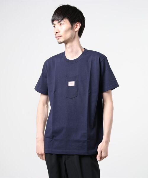 BIG MIKE(ビッグマイク)の「BIG MIKE SUNGLASSES POCKET TEE (中央) (ビッグマイク ポケットT)(5colors)(102028501)(Tシャツ/カットソー・メンズ・ホワイト/ブラック/ネイビー/オリーブ/キャメル・M/L/XL)」の9枚目の写真