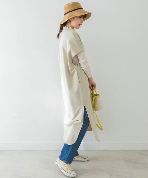 URBAN RESEARCH（アーバンリサーチ）の「裏毛カフタンワンピース（ワンピース・レディース・ライトベージュ/カーキ・FREE）」の14枚目の写真