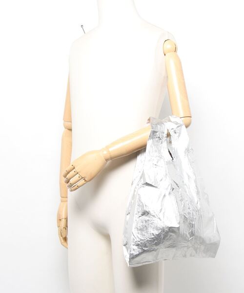 BAGGU（バグー）の「BAGGU Baby Bag メタリック（エコバッグ/サブバッグ・レディース・ピンクゴールド/シルバー/ゴールド/チェック/ブロンズ・FREE）」の16枚目の写真