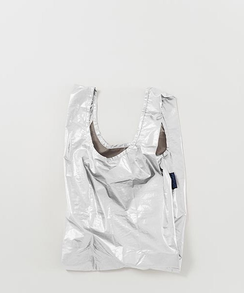 BAGGU（バグー）の「BAGGU Baby Bag メタリック（エコバッグ/サブバッグ・レディース・ピンクゴールド/シルバー/ゴールド/チェック/ブロンズ・FREE）」の2枚目の写真