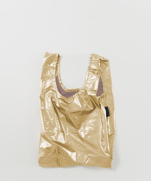 BAGGU（バグー）の「BAGGU Baby Bag メタリック（エコバッグ/サブバッグ・レディース・ピンクゴールド/シルバー/ゴールド/チェック/ブロンズ・FREE）」の3枚目の写真