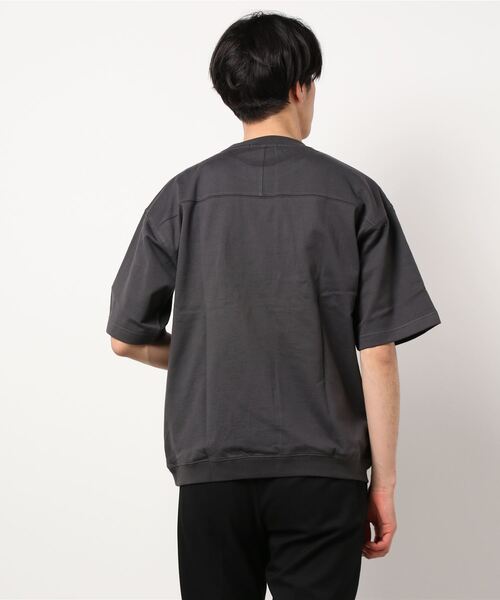 Grand PARK(グランドパーク)の「ユニセックス対応ミニ裏毛半袖スウェット(スウェット・メンズ・サックスブルー/ベージュ/オフホワイト/チャコールグレー・MEDIUM/LARGE)」の7枚目の写真