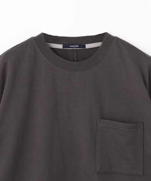 Grand PARK(グランドパーク)の「ユニセックス対応ミニ裏毛半袖スウェット(スウェット・メンズ・サックスブルー/ベージュ/オフホワイト/チャコールグレー・MEDIUM/LARGE)」の9枚目の写真