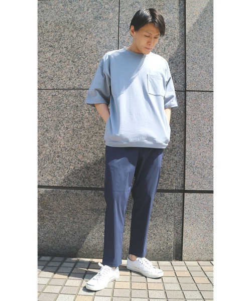 Grand PARK(グランドパーク)の「ユニセックス対応ミニ裏毛半袖スウェット(スウェット・メンズ・サックスブルー/ベージュ/オフホワイト/チャコールグレー・MEDIUM/LARGE)」の21枚目の写真