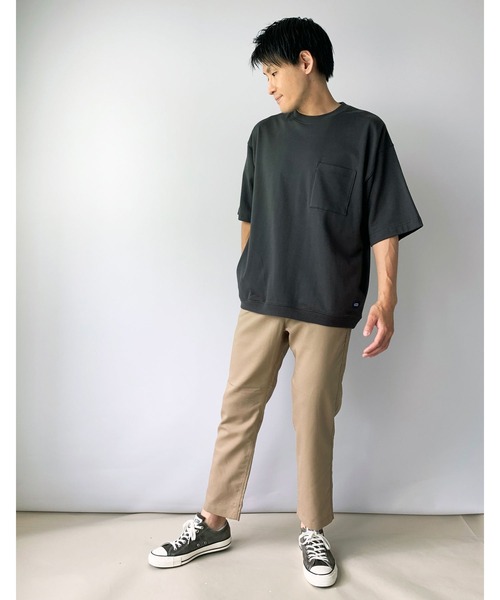 Grand PARK(グランドパーク)の「ユニセックス対応ミニ裏毛半袖スウェット(スウェット・メンズ・サックスブルー/ベージュ/オフホワイト/チャコールグレー・MEDIUM/LARGE)」の18枚目の写真