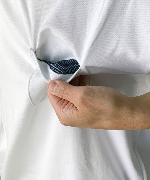 Grand PARK(グランドパーク)の「ユニセックス対応ミニ裏毛半袖スウェット(スウェット・メンズ・サックスブルー/ベージュ/オフホワイト/チャコールグレー・MEDIUM/LARGE)」の14枚目の写真