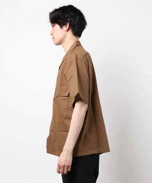 EDWIN（エドウィン）の「歩くたびに涼しい【歩クール】 イージー　8ポケット 半袖シャツ（シャツ/ブラウス・メンズ・ブラック/カーキ/グレー系カモフラージュ/ストライプ・SMALL/MEDIUM/LARGE/X-LARGE）」の5枚目の写真