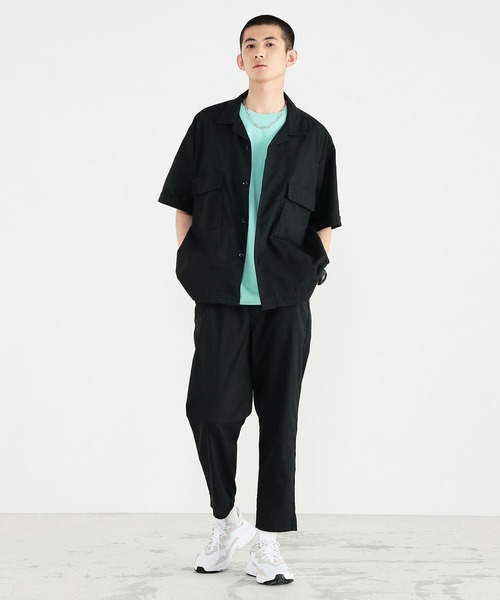 EDWIN（エドウィン）の「歩くたびに涼しい【歩クール】 イージー　8ポケット 半袖シャツ（シャツ/ブラウス・メンズ・ブラック/カーキ/グレー系カモフラージュ/ストライプ・SMALL/MEDIUM/LARGE/X-LARGE）」の7枚目の写真