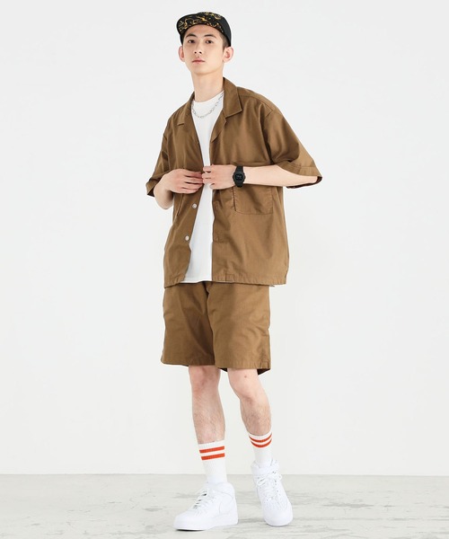 EDWIN（エドウィン）の「歩くたびに涼しい【歩クール】 イージー　8ポケット 半袖シャツ（シャツ/ブラウス・メンズ・ブラック/カーキ/グレー系カモフラージュ/ストライプ・SMALL/MEDIUM/LARGE/X-LARGE）」の22枚目の写真