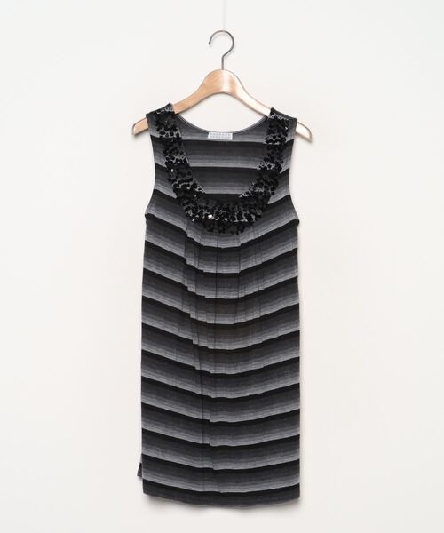 セール ブランド古着 ボーダー柄ノースリーブワンピース ワンピース Barneys Newyork バーニーズニューヨーク のファッション通販 Zozoused