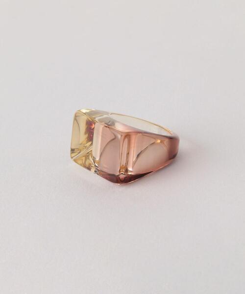 BEAUTY&YOUTH UNITED ARROWS（ビューティーアンドユースユナイテッドアローズ）の「BY クリアグラデーションリング（リング・レディース・ケリー/ダークブラウン・FREE）」の3枚目の写真
