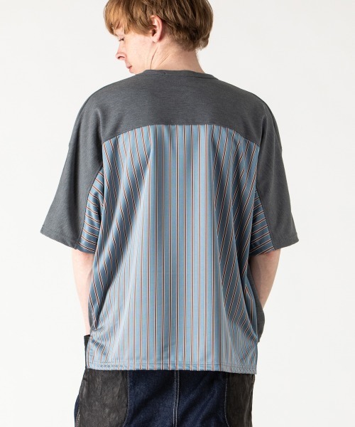 rehacer(レアセル)の「rehacer : Joint Cover Cutsewn S/S Made in Japan / ジョイントカバーカットソー メイドインジャパン(Tシャツ/カットソー・メンズ・ブラック/グレー・LARGE/X-LARGE/MEDIUM/SMALL)」の7枚目の写真