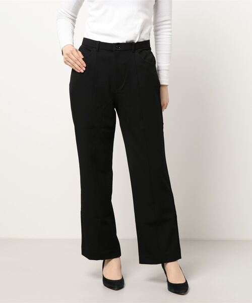 BELLUNA（ベルーナ）の「色あせにくいストレートパンツ股下６８cm（スーツパンツ・レディース・ブラック/ネイビー・MEDIUM/LARGE/X-LARGE）」の8枚目の写真