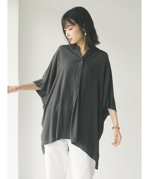 CRAFT STANDARD BOUTIQUE（クラフトスタンダードブティック）の「ドロップショルダースタンドカラーボックスシャツ　＊◇（シャツ/ブラウス・レディース・オレンジ/モカ/ミント/ネイビー・FREE）」の8枚目の写真