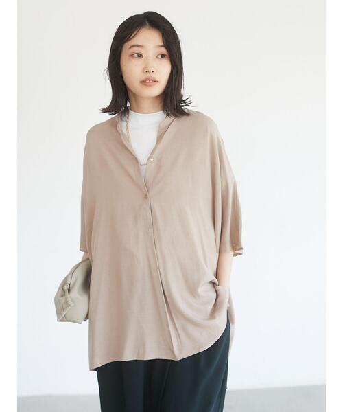 CRAFT STANDARD BOUTIQUE（クラフトスタンダードブティック）の「ドロップショルダースタンドカラーボックスシャツ　＊◇（シャツ/ブラウス・レディース・オレンジ/モカ/ミント/ネイビー・FREE）」の11枚目の写真