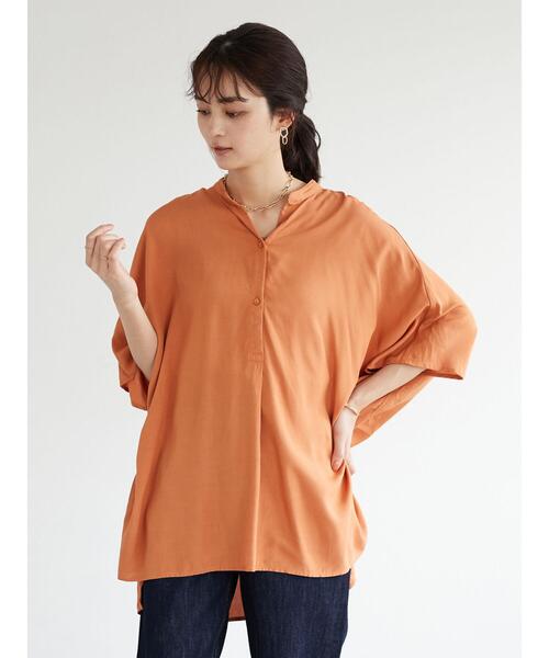 CRAFT STANDARD BOUTIQUE（クラフトスタンダードブティック）の「ドロップショルダースタンドカラーボックスシャツ　＊◇（シャツ/ブラウス・レディース・オレンジ/モカ/ミント/ネイビー・FREE）」の20枚目の写真