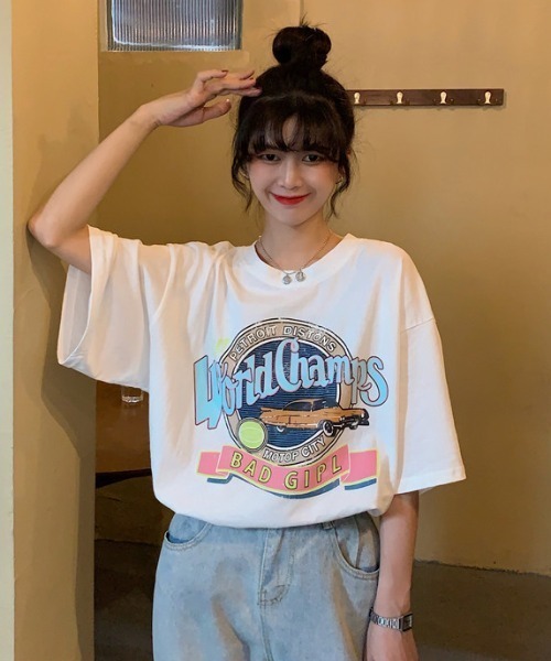 ACT（アクト）の「【ACT -fascination design-】ビッグシルエット プリントTシャツ（Tシャツ/カットソー・レディース・ホワイト/パープル・FREE）」の15枚目の写真