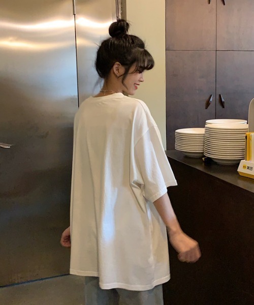 ACT（アクト）の「【ACT -fascination design-】ビッグシルエット プリントTシャツ（Tシャツ/カットソー・レディース・ホワイト/パープル・FREE）」の7枚目の写真