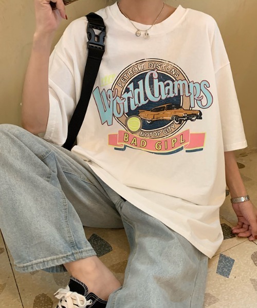 ACT（アクト）の「【ACT -fascination design-】ビッグシルエット プリントTシャツ（Tシャツ/カットソー・レディース・ホワイト/パープル・FREE）」の13枚目の写真