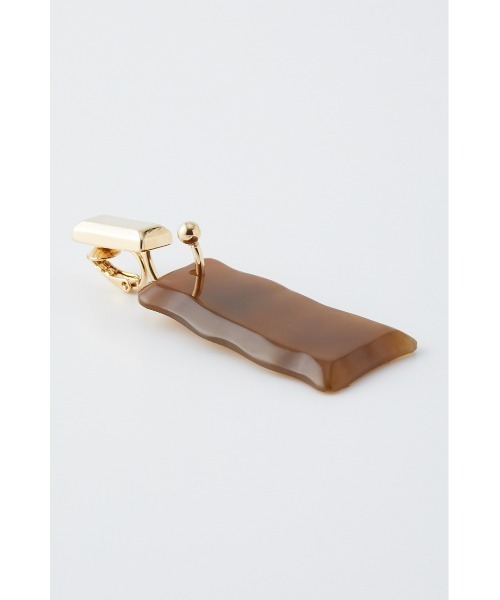 SLY（スライ）の「MARBLE PLATE EARRING（イヤリング・レディース・ブラウン/ホワイト・FREE）」の8枚目の写真