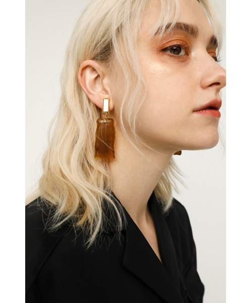 SLY（スライ）の「MARBLE PLATE EARRING（イヤリング・レディース・ブラウン/ホワイト・FREE）」の10枚目の写真