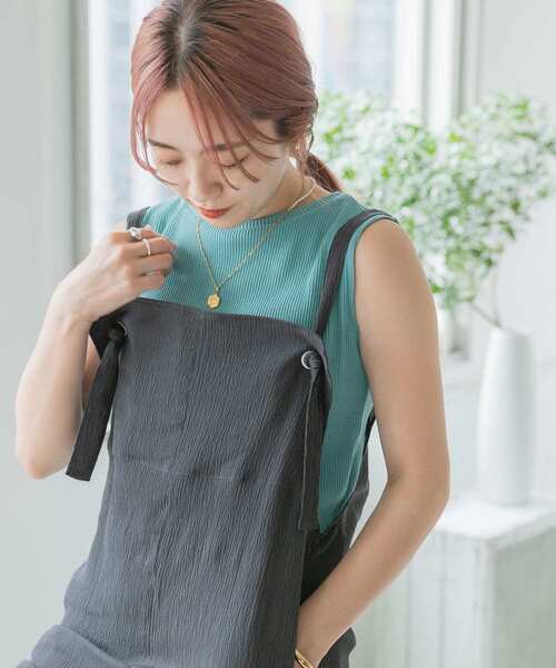 ITEMS URBANRESEARCH（アイテムズ アーバンリサーチ）の「リブタンクトップ（タンクトップ・レディース・ブラック/グレー系その他/ミント/ブラウン・FREE）」の5枚目の写真