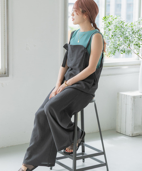 ITEMS URBANRESEARCH（アイテムズ アーバンリサーチ）の「リブタンクトップ（タンクトップ・レディース・ブラック/グレー系その他/ミント/ブラウン・FREE）」の6枚目の写真