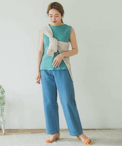 ITEMS URBANRESEARCH（アイテムズ アーバンリサーチ）の「リブタンクトップ（タンクトップ・レディース・ブラック/グレー系その他/ミント/ブラウン・FREE）」の9枚目の写真