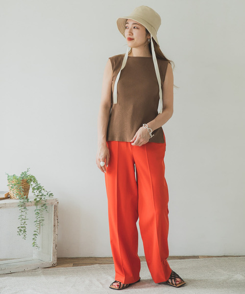 ITEMS URBANRESEARCH（アイテムズ アーバンリサーチ）の「リブタンクトップ（タンクトップ・レディース・ブラック/グレー系その他/ミント/ブラウン・FREE）」の13枚目の写真