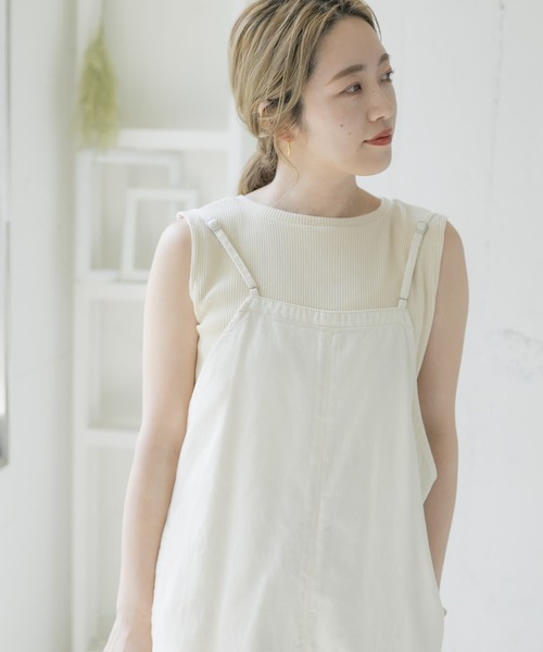 ITEMS URBANRESEARCH（アイテムズ アーバンリサーチ）の「リブタンクトップ（タンクトップ・レディース・ブラック/グレー系その他/ミント/ブラウン・FREE）」の19枚目の写真