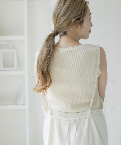 ITEMS URBANRESEARCH（アイテムズ アーバンリサーチ）の「リブタンクトップ（タンクトップ・レディース・ブラック/グレー系その他/ミント/ブラウン・FREE）」の20枚目の写真