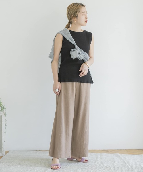 ITEMS URBANRESEARCH（アイテムズ アーバンリサーチ）の「リブタンクトップ（タンクトップ・レディース・ブラック/グレー系その他/ミント/ブラウン・FREE）」の22枚目の写真