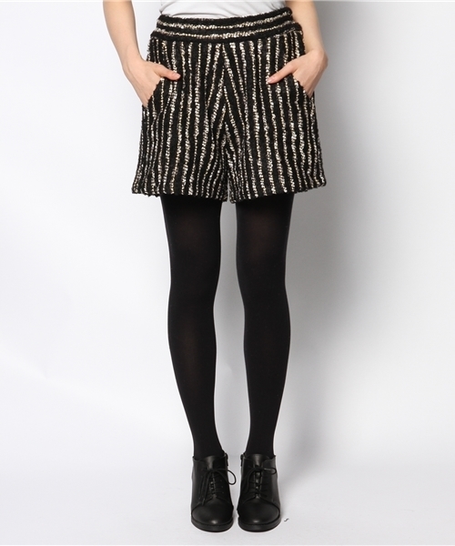 mystic（ミスティック）の「ラメツイードキュロット（その他パンツ・レディース・ブラック/チャコールグレー/グリーン・ﾌﾘ-）」の2枚目の写真