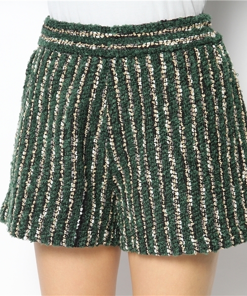 mystic（ミスティック）の「ラメツイードキュロット（その他パンツ・レディース・ブラック/チャコールグレー/グリーン・ﾌﾘ-）」の6枚目の写真