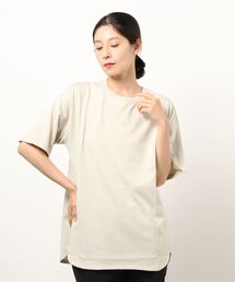 Lugnoncure | （オーガニックコットン）リネン混 裾ラウンドプルオーバー(Tシャツ/カットソー)