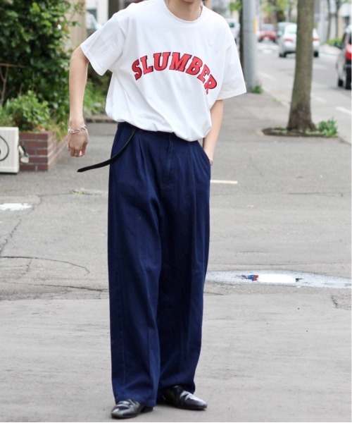 y/m by れぽすけ（イムバイレポスケ）の「ワイドデニム（デニムパンツ・メンズ・インディゴブルー・MEDIUM/LARGE）」の4枚目の写真