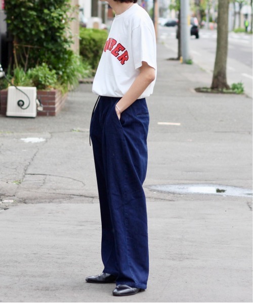 y/m by れぽすけ（イムバイレポスケ）の「ワイドデニム（デニムパンツ・メンズ・インディゴブルー・MEDIUM/LARGE）」の7枚目の写真