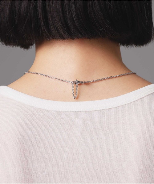 LION HEART（ライオンハート）の「【限定展開】“SAND”プレートネックレス/サージカルステンレス（金属アレルギー対応）【LION HEART / ライオンハート】（ネックレス・メンズ・ブラック/シルバー/シルバー×ブラック・50cm）」の14枚目の写真