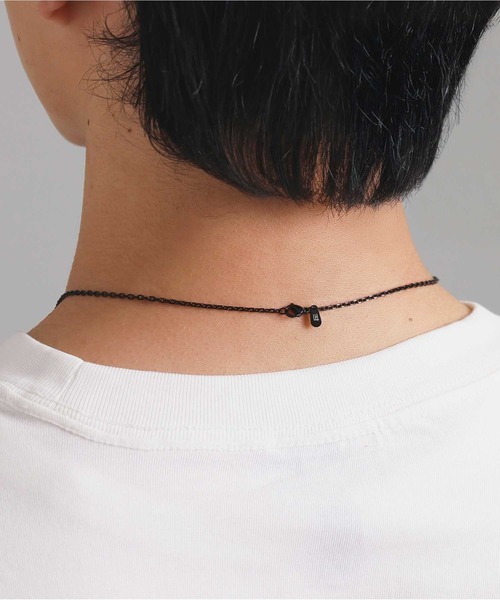 LION HEART（ライオンハート）の「【限定展開】“SAND”プレートネックレス/サージカルステンレス（金属アレルギー対応）【LION HEART / ライオンハート】（ネックレス・メンズ・ブラック/シルバー/シルバー×ブラック・50cm）」の22枚目の写真