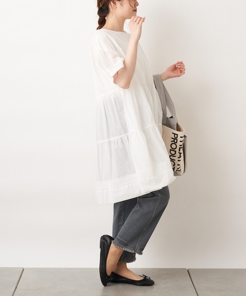 PUAL CE CIN（ピュアルセシン）の「JAPAN MADE デニムパンツ（デニムパンツ・レディース・ホワイト/グレー/インディゴブルー・FREE）」の7枚目の写真