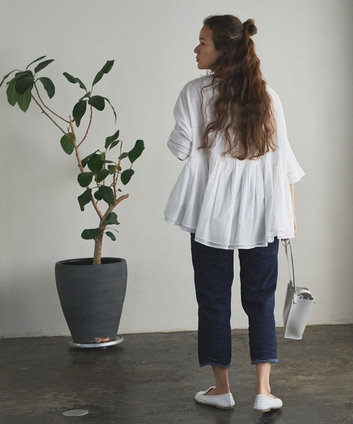 PUAL CE CIN（ピュアルセシン）の「JAPAN MADE デニムパンツ（デニムパンツ・レディース・ホワイト/グレー/インディゴブルー・FREE）」の12枚目の写真