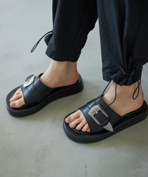Eco leather buckle sandal