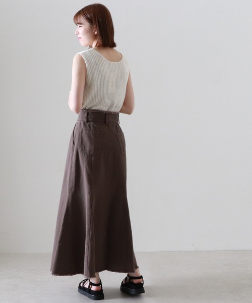 Cheek（チーク）の「ブークレニットタンク（タンクトップ・レディース・グリーン/アイボリー/モカ・MEDIUM）」の22枚目の写真