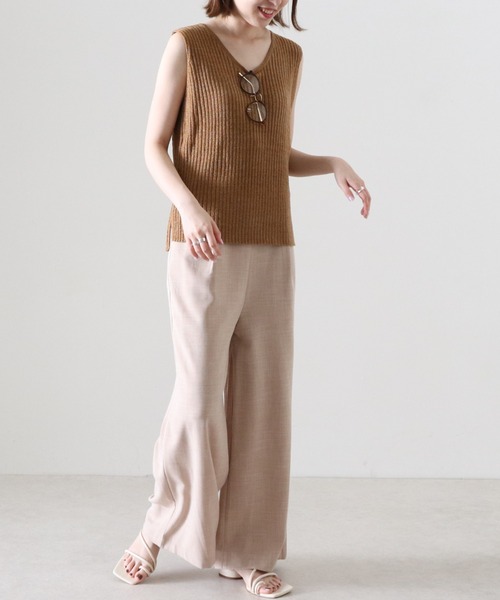 Cheek（チーク）の「ブークレニットタンク（タンクトップ・レディース・グリーン/アイボリー/モカ・MEDIUM）」の18枚目の写真