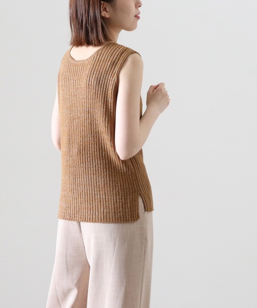 Cheek（チーク）の「ブークレニットタンク（タンクトップ・レディース・グリーン/アイボリー/モカ・MEDIUM）」の20枚目の写真